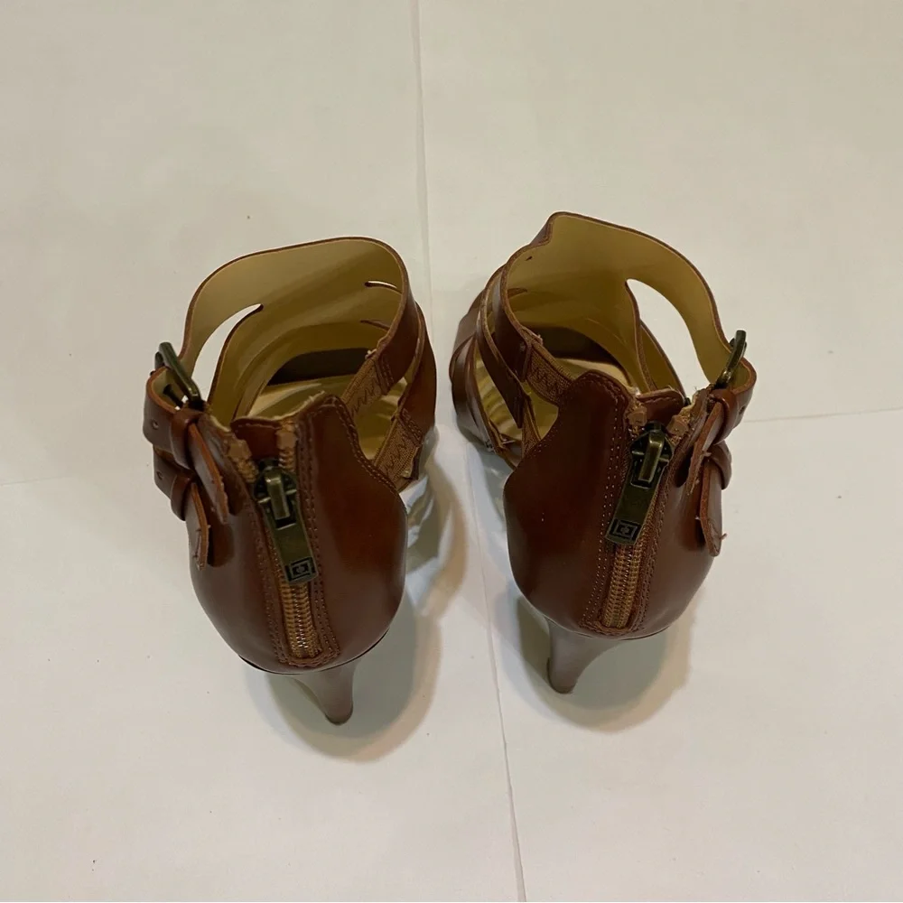 Liz Claiborne Chestnut Strappy Heels
